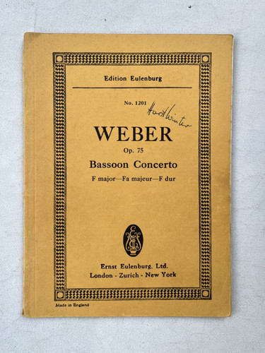 Noten weber opus basson - weber.,