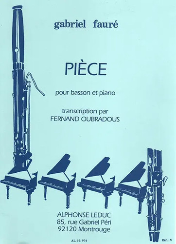 Piece pour basson piano - pour, et